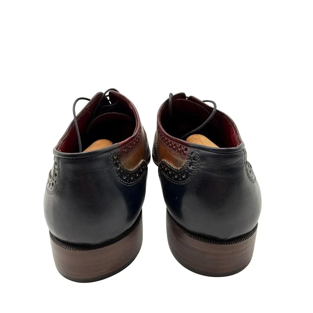 Paul Parkman Wingtip Oxfords Mens 46 Multi Color Excellent Leather Brogue Shoes