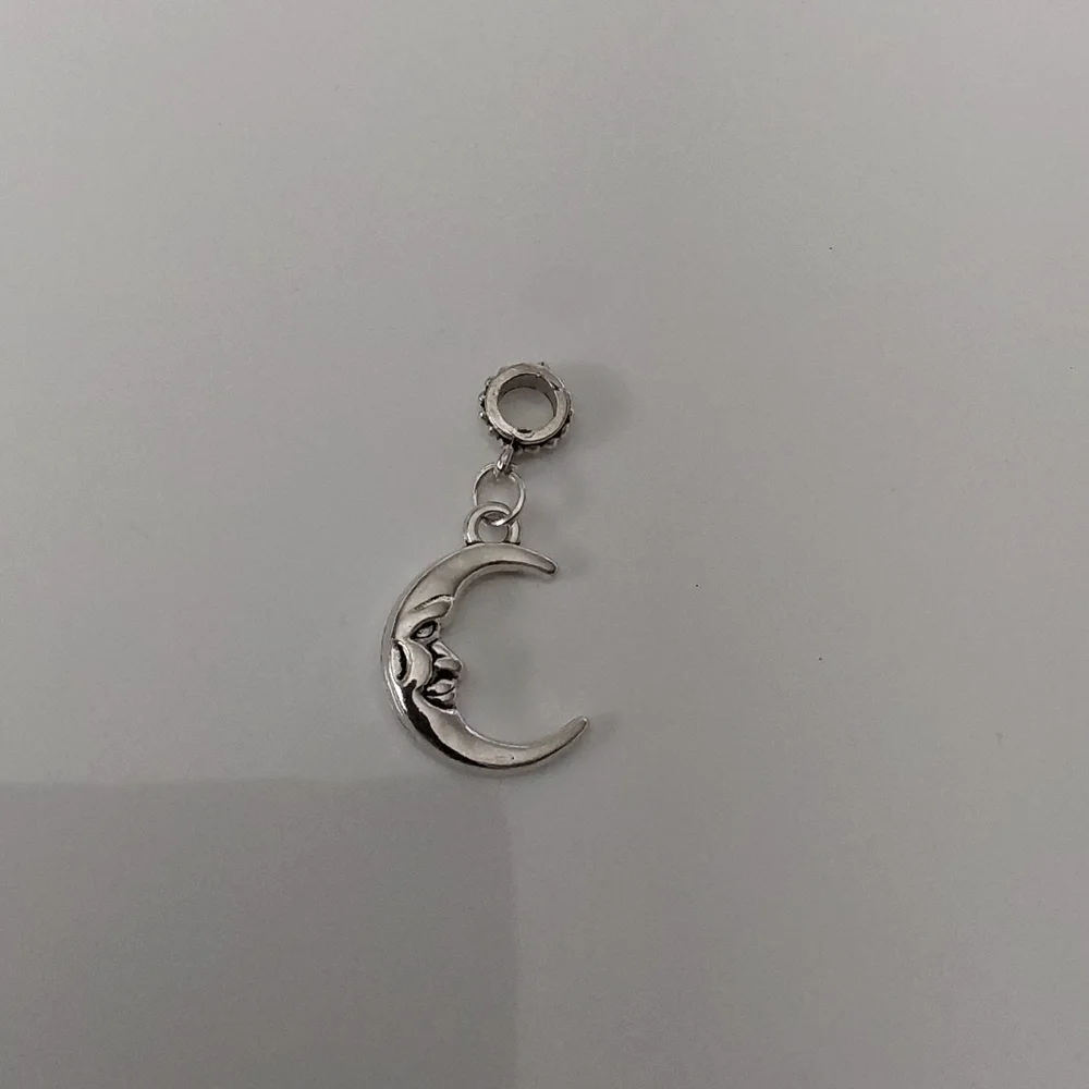 Crescent moon Dangle  Charms   Will FIT Pandora