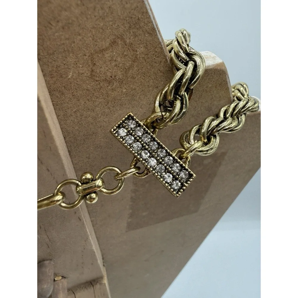 Heidi Daus Chain Of Events CLEAR  Necklace Bracelet  Jewelry Set OF 2 STUNNING!
