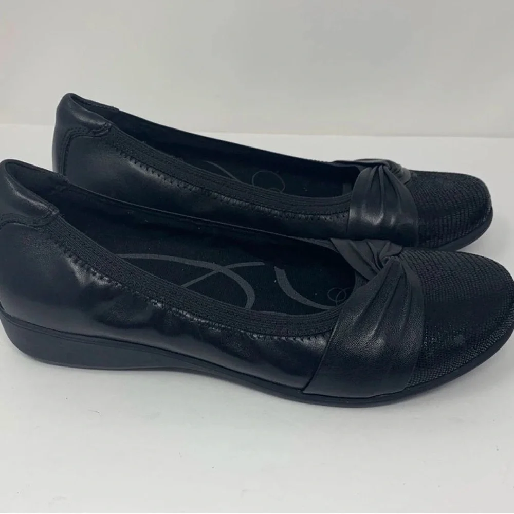 Aravon Andrea-AR Ballet Flats Leather Shoe Size 10EE
