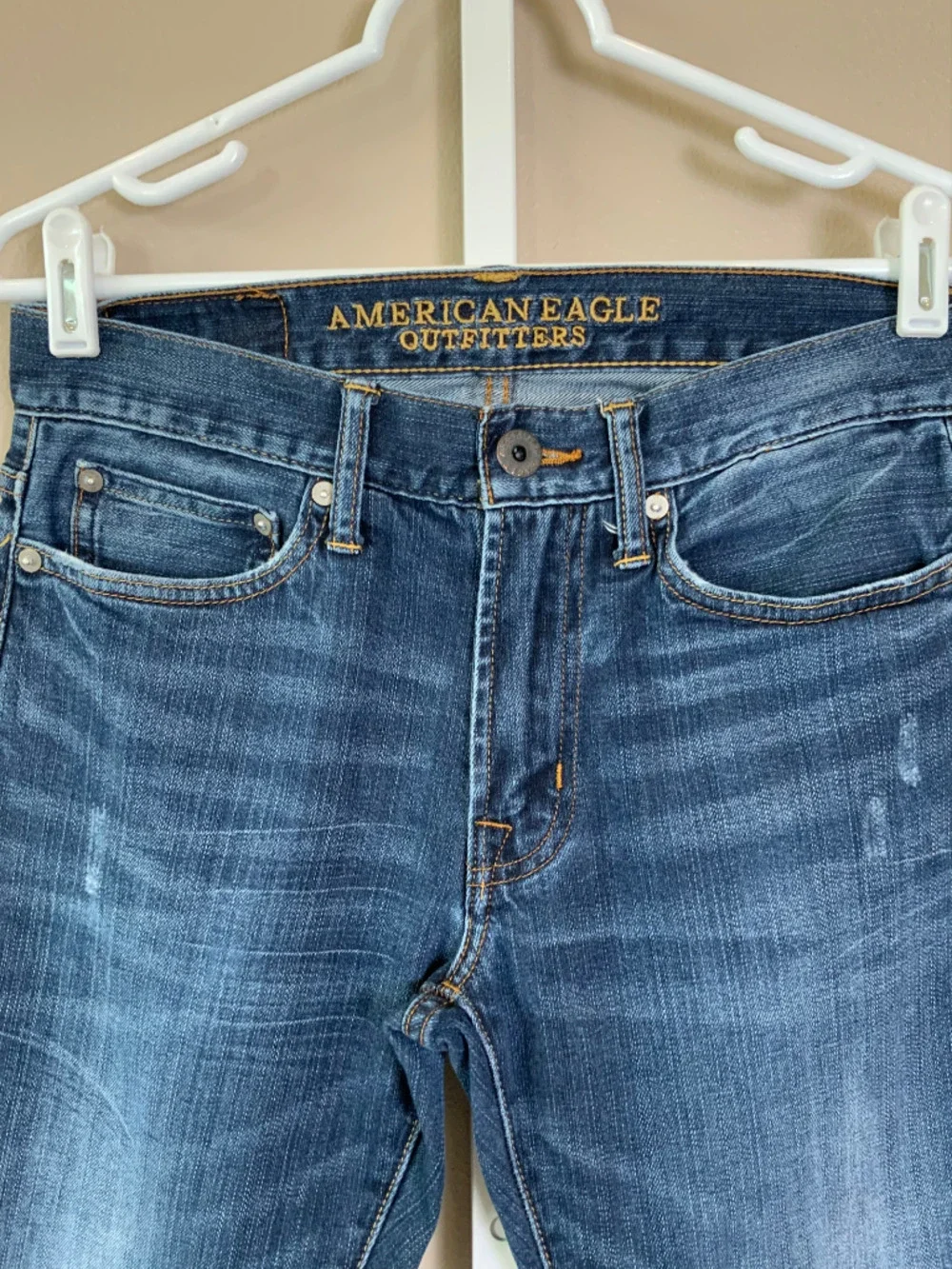 American Eagle Distressed Wash Slim Jeans