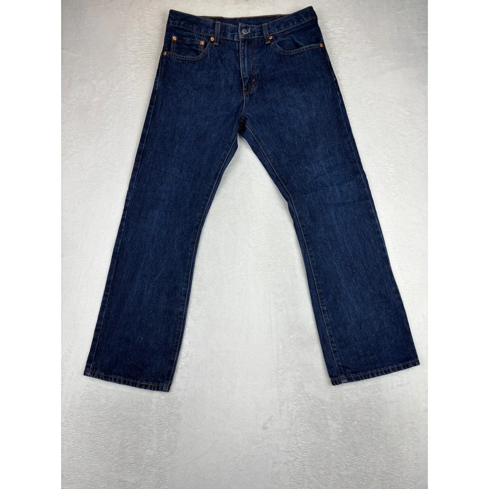 Levis 517 Mens 31x30 Bootcut Jeans Dark Blue Western Denim Wash Vintage Style