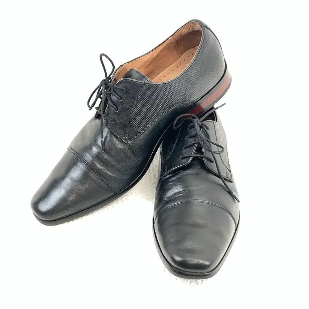 Florsheim Men's, Postino Cap Toe Oxford Black 9.5 D 15149-001 Black LEATHER