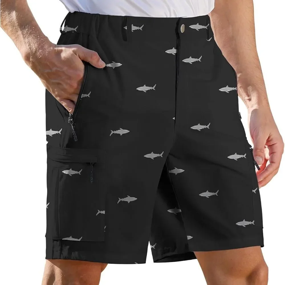 NIP Zeetoo Black Shark Five Pocket Cargo Quick Dry Shorts Size S