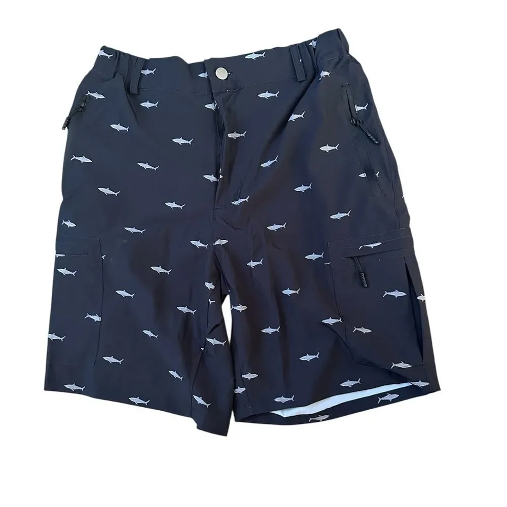 NIP Zeetoo Black Shark Five Pocket Cargo Quick Dry Shorts Size S