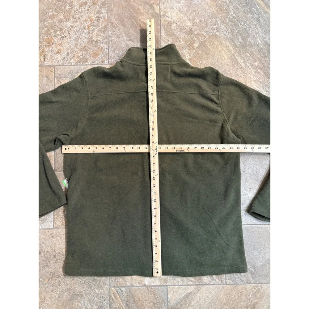 NWT Buckhorn River Mens XL Fleece Full Zip Jacket Olive Green Mock Neck