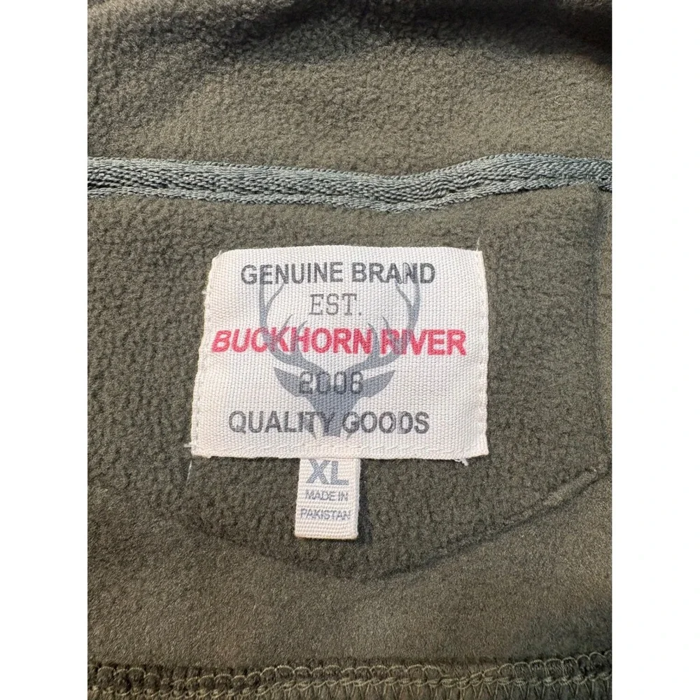 NWT Buckhorn River Mens XL Fleece Full Zip Jacket Olive Green Mock Neck