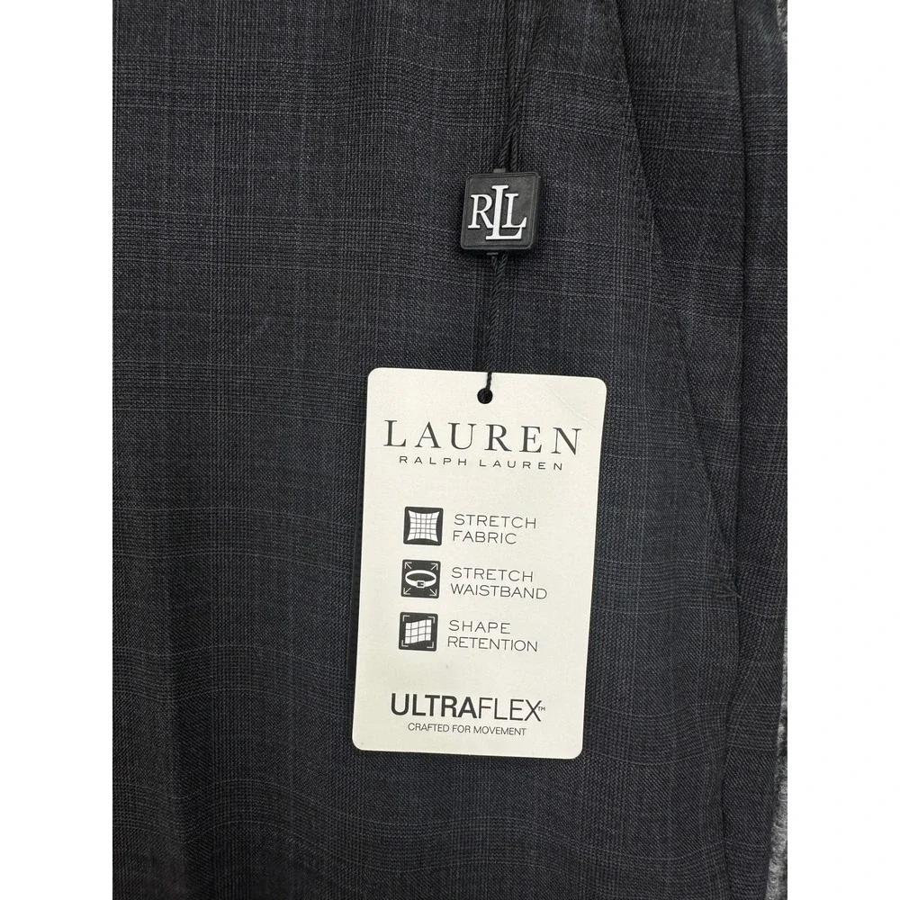 Lauren Ralph Lauren Suit Trousers Mens 38x34 Grey Blue NEW Ultraflex Classic Fit