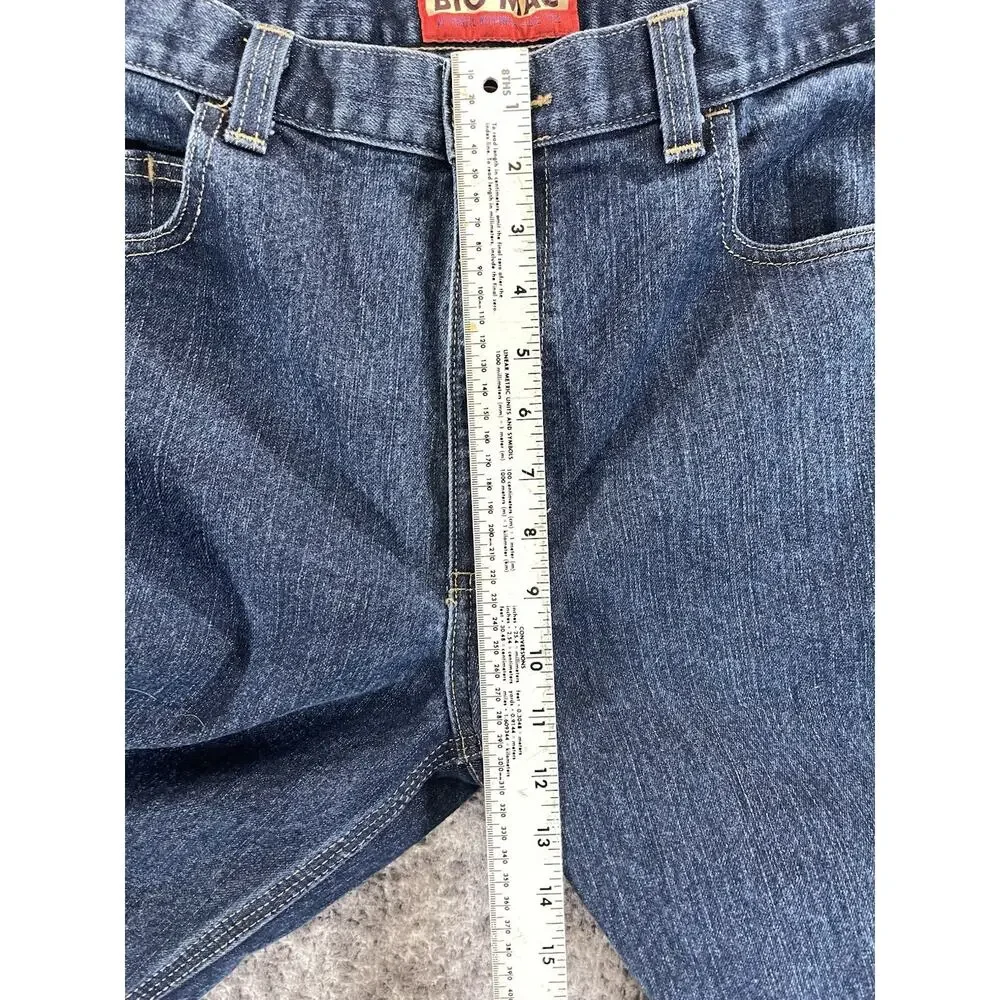 Big Mac Carpenter Shorts Mens 36x11 Blue Denim Wide Leg Outdoor