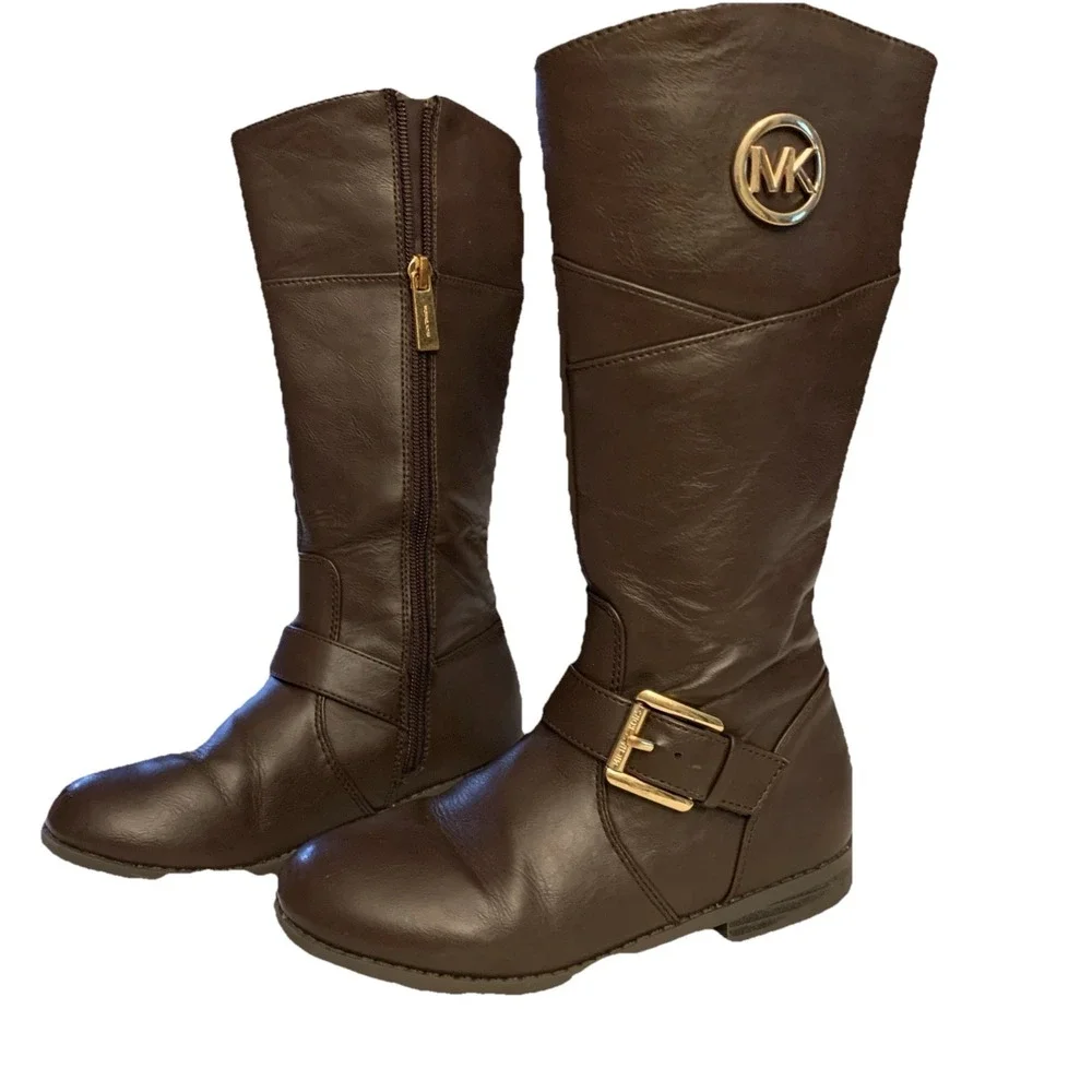 Michael Kors Brown Boots  For Girls Sz 1 Inside Zipper 1