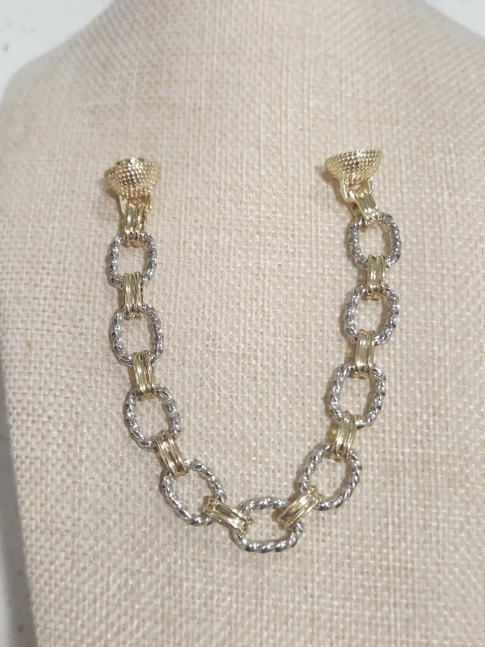 Two-Tone Gold & Silver Link Bracelet