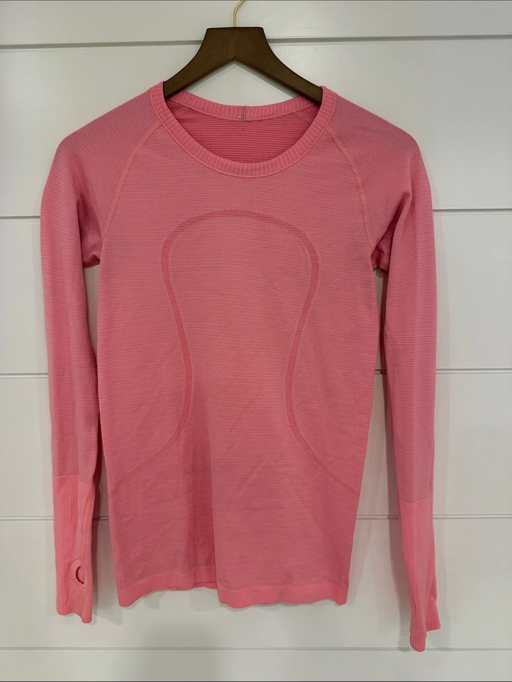 lululemon athletica Pink Long Sleeve Seamless Crew Top