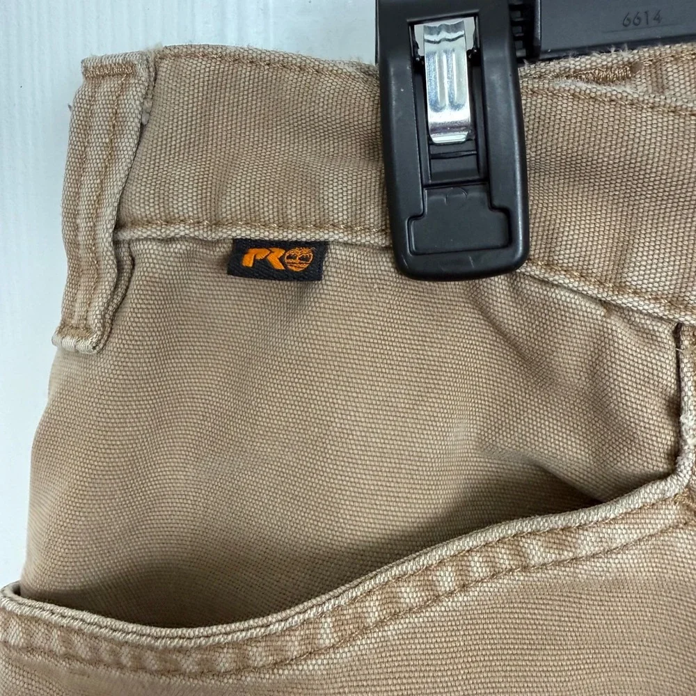 Timberland PRO Flex Straight Fit Pants 36x30 Tan Brown Workwear Utility Rugged