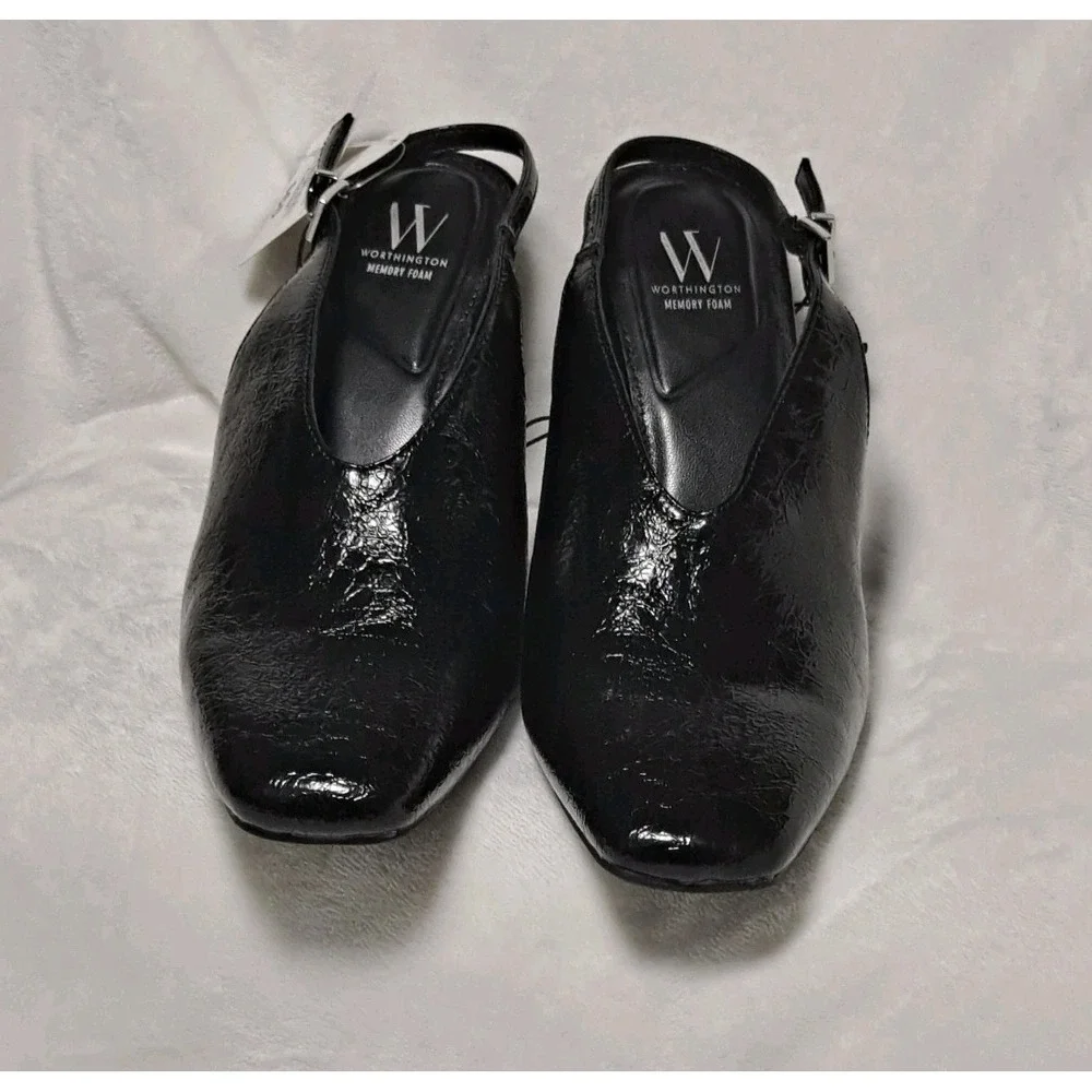 Worthington Saranack Womens Square Closed Toe Block Heel Pumps