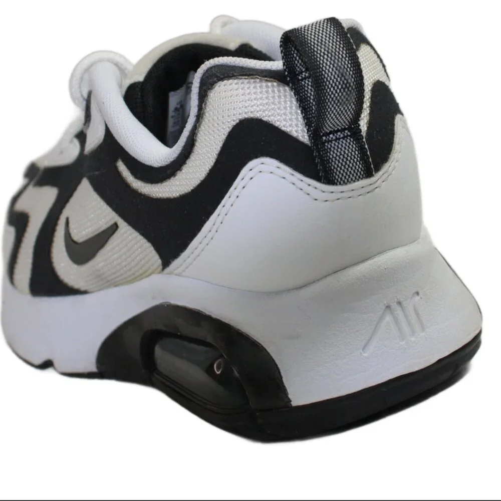 Nike Air Max 200 White Anthracite Black Low Top Lace-Up Sneaker, Size 8.5