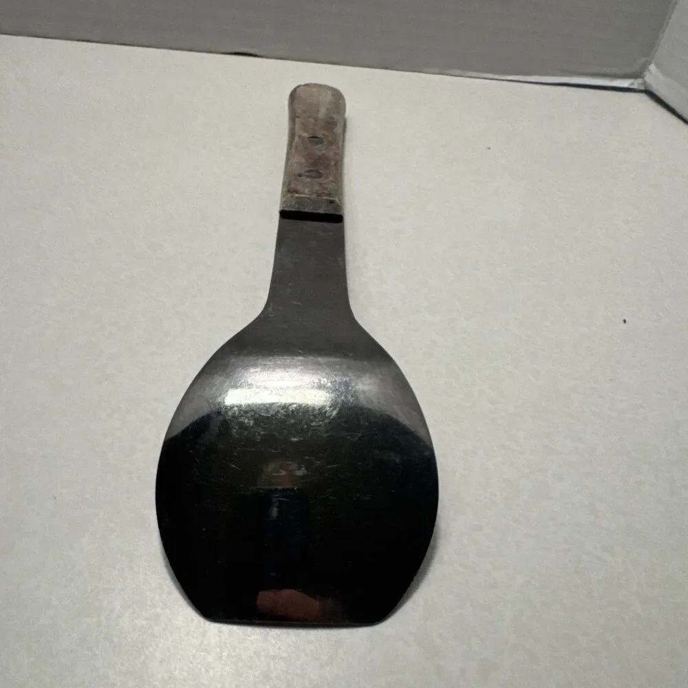 Vtg Vernco Ice Cream Spade Spoon Scoop Stainless w Wood Handle Vernon Co