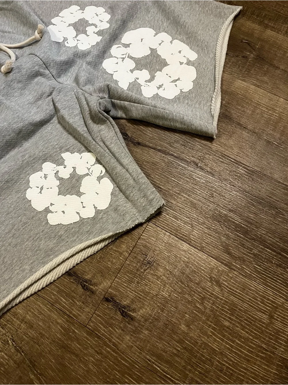 Brand New Denim tear Gray/White Shorts