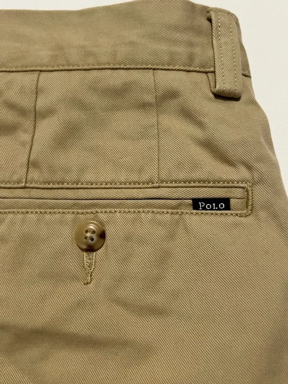Polo Ralph Lauren Shorts Casual Preppy Chino Flat Front Beige Men's size 31