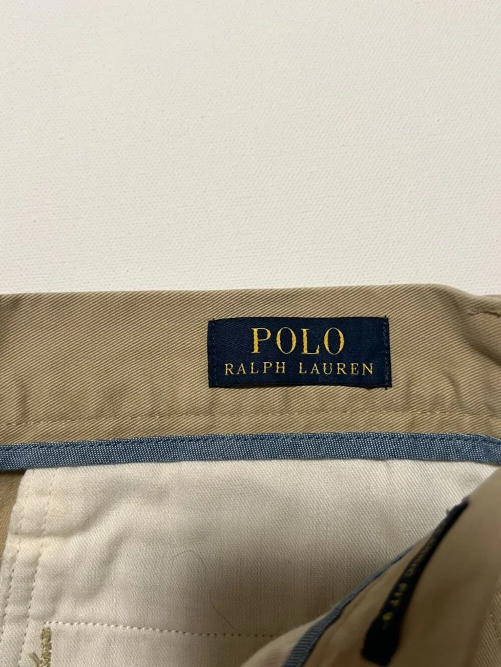 Polo Ralph Lauren Shorts Casual Preppy Chino Flat Front Beige Men's size 31