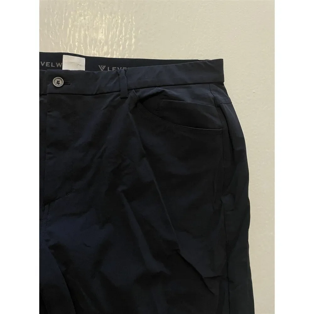Levelwear 40 x 33 Black QUEST 5 Pocket Performance Tech‎ Golf Pants