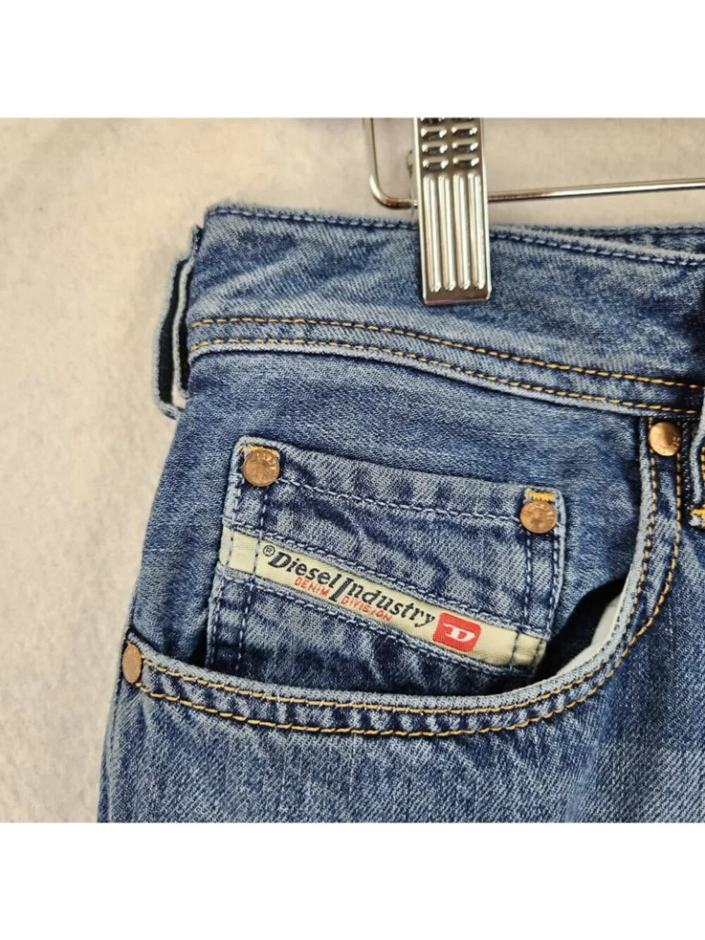 Diesel Jeans Mens 29x32 Blue Zatiny Bootcut Denim Medium Wash Button Fly Casual
