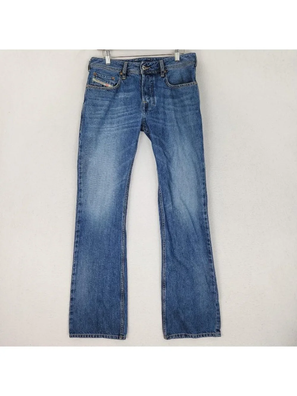 Diesel Jeans Mens 29x32 Blue Zatiny Bootcut Denim Medium Wash Button Fly Casual