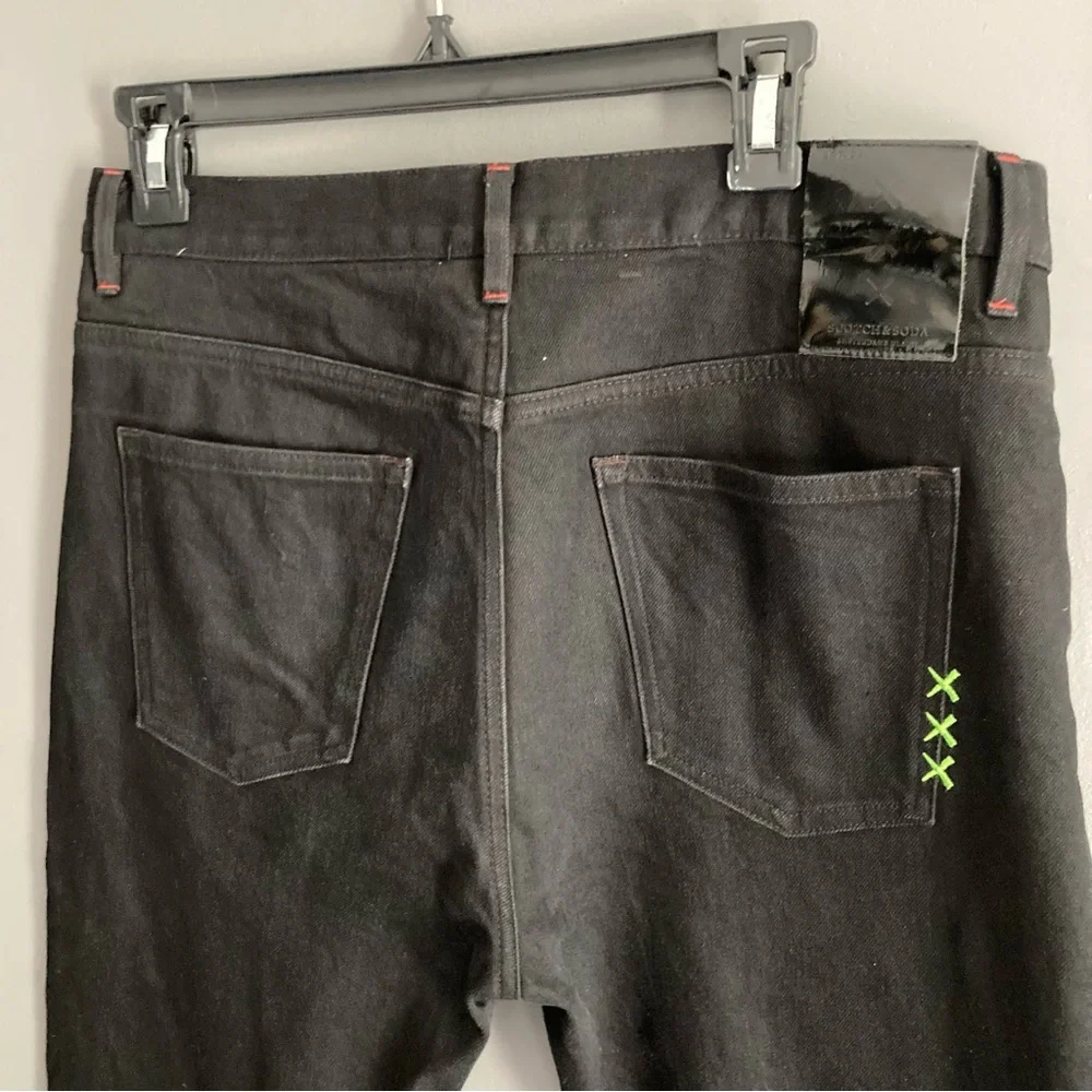 Scotch & Soda Black Denim  Button Fly Jeans