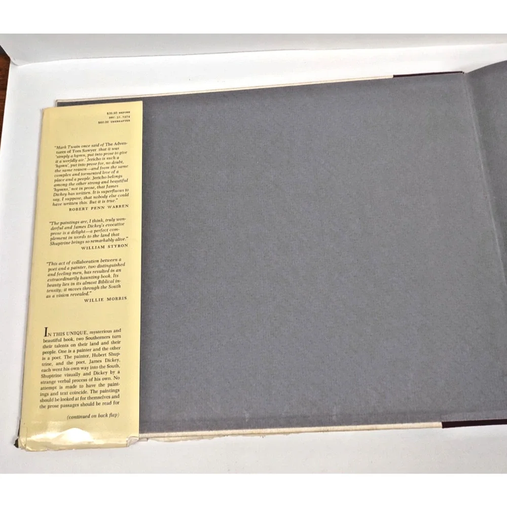 1974 Jericho, The South Beheld, H. Shuptrine & J. Dickey, 1st Huge 16