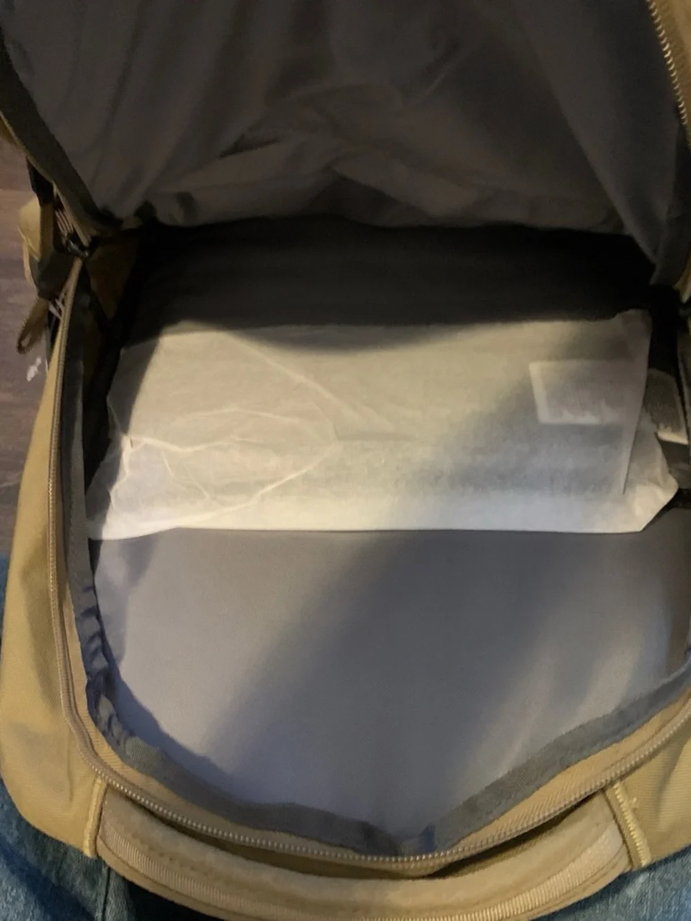 The North Face Vault Backpack in Tan