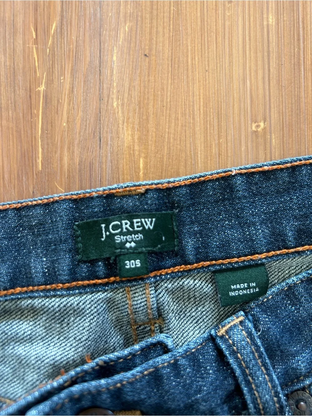 J. Crew Dark Blue Straight-Leg Jeans