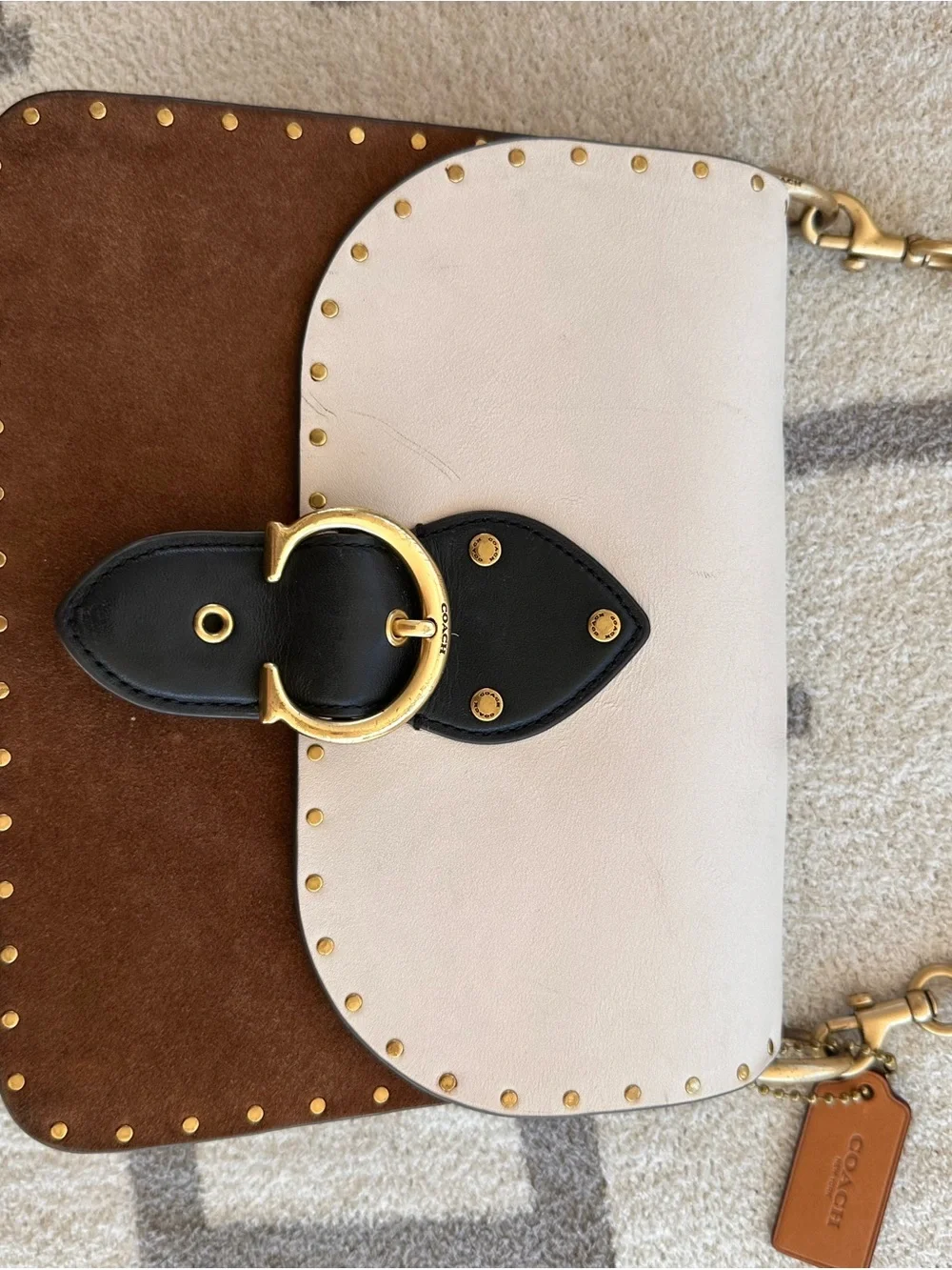 Coach colorblock leather