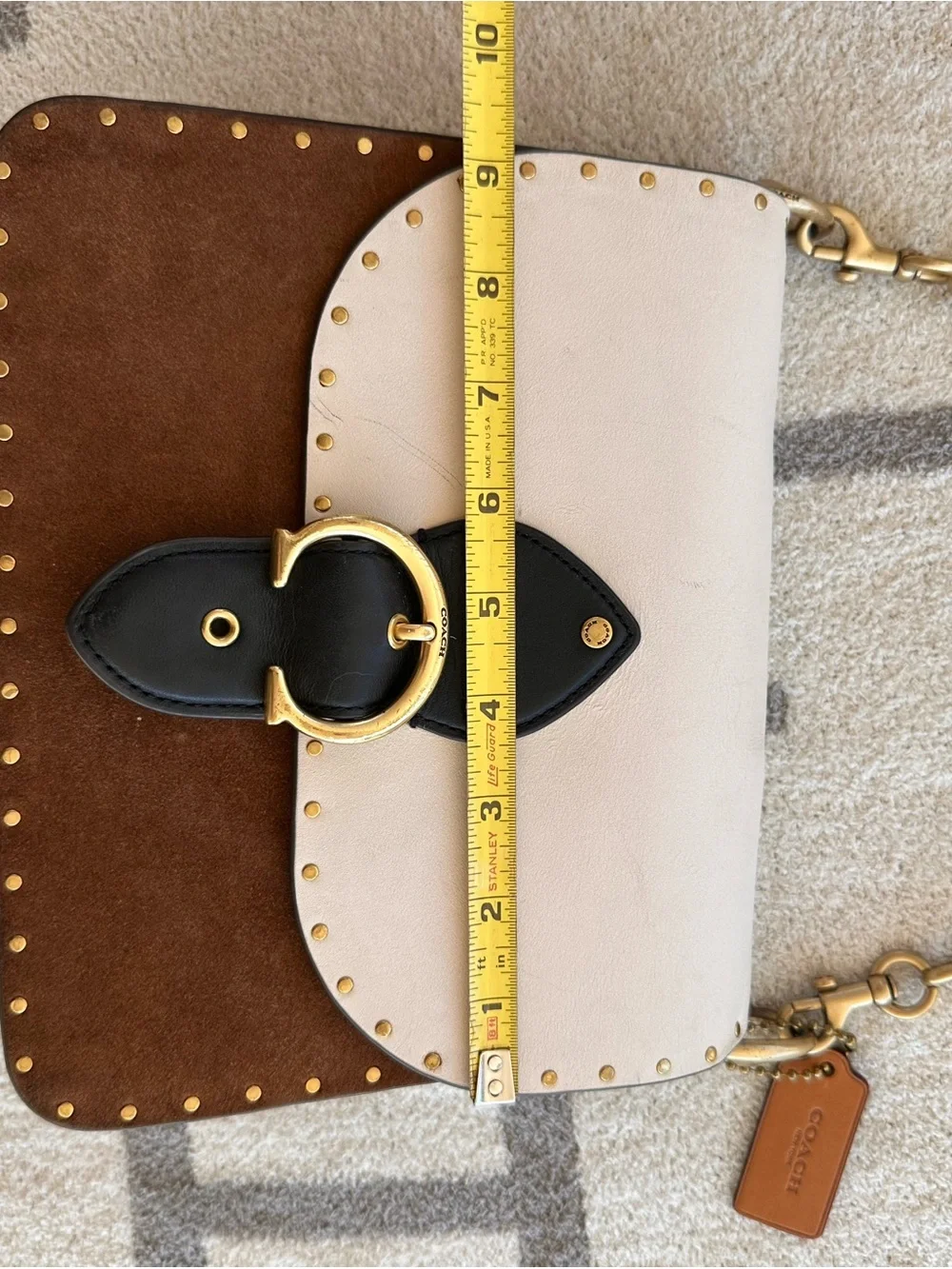 Coach colorblock leather