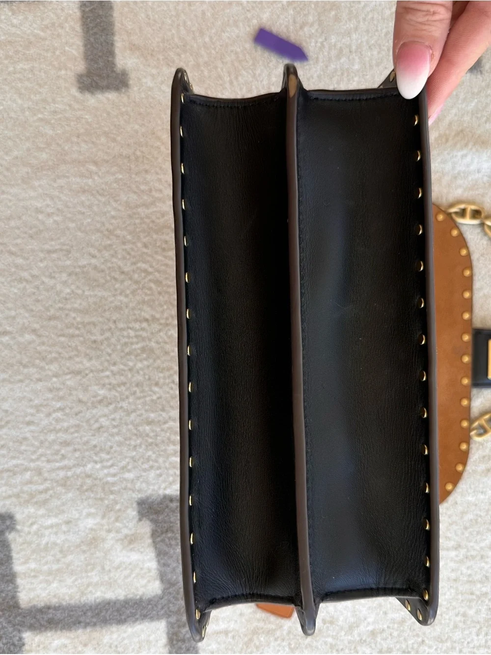 Coach colorblock leather