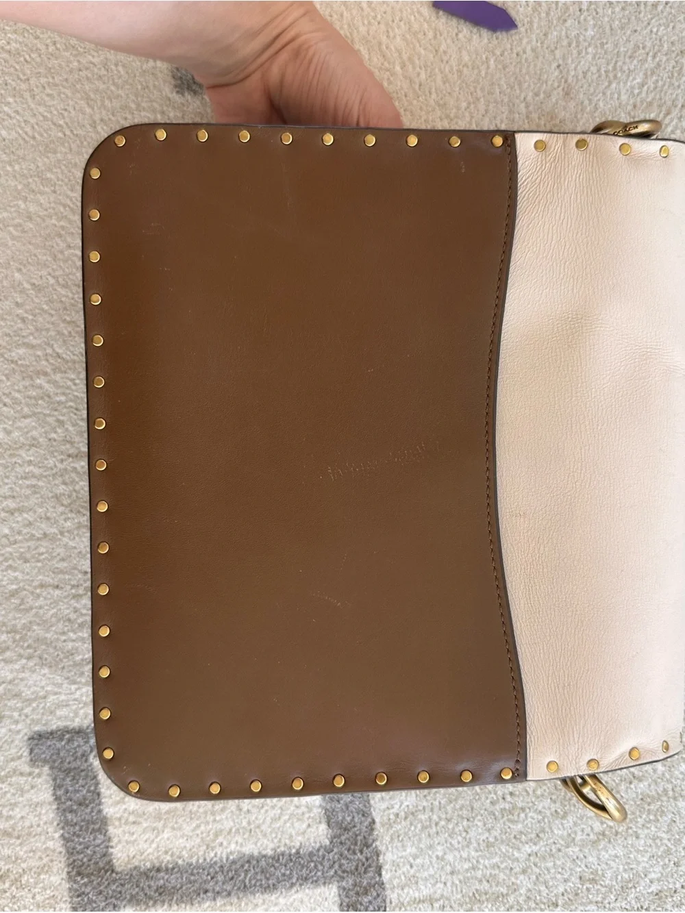 Coach colorblock leather
