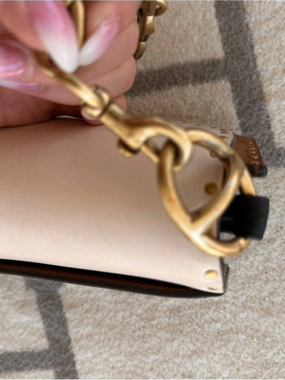Coach colorblock leather