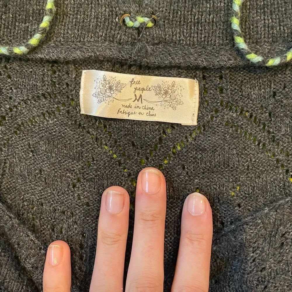 free people wool fair isle babydoll mini sweater dress