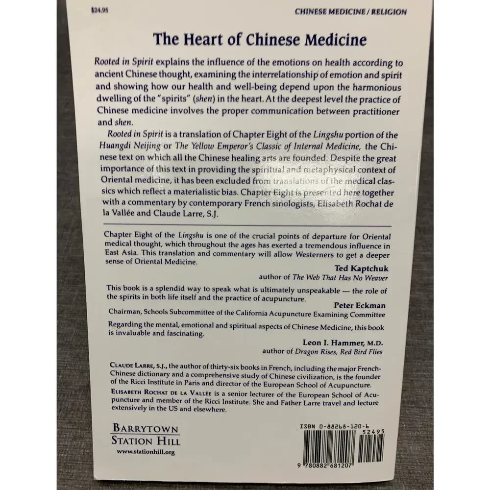 Rooted in Spirit - The Heart of Chinese Medicine Claude Larre Clean Gently Read