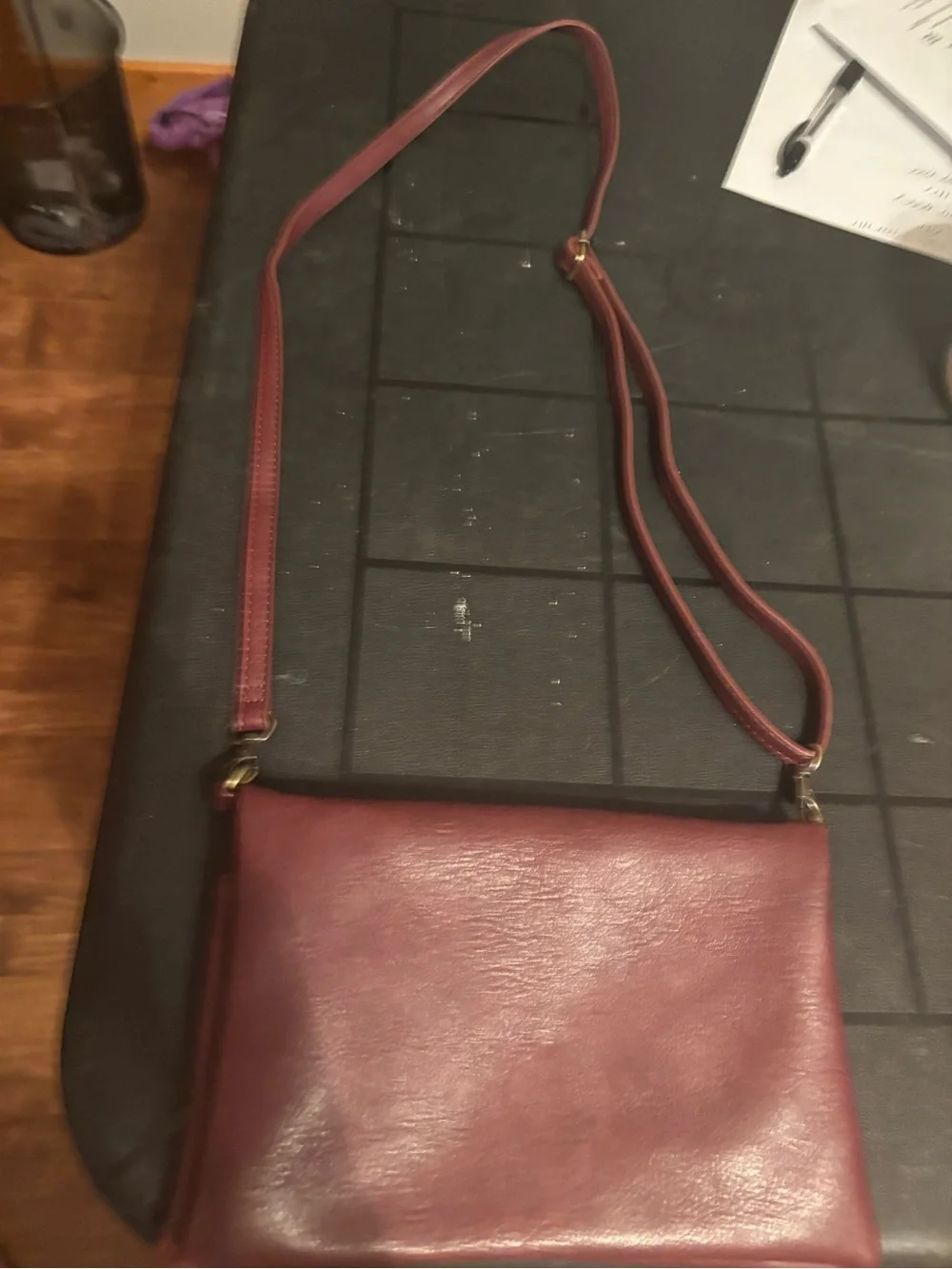 Joy Susan merlot clutch