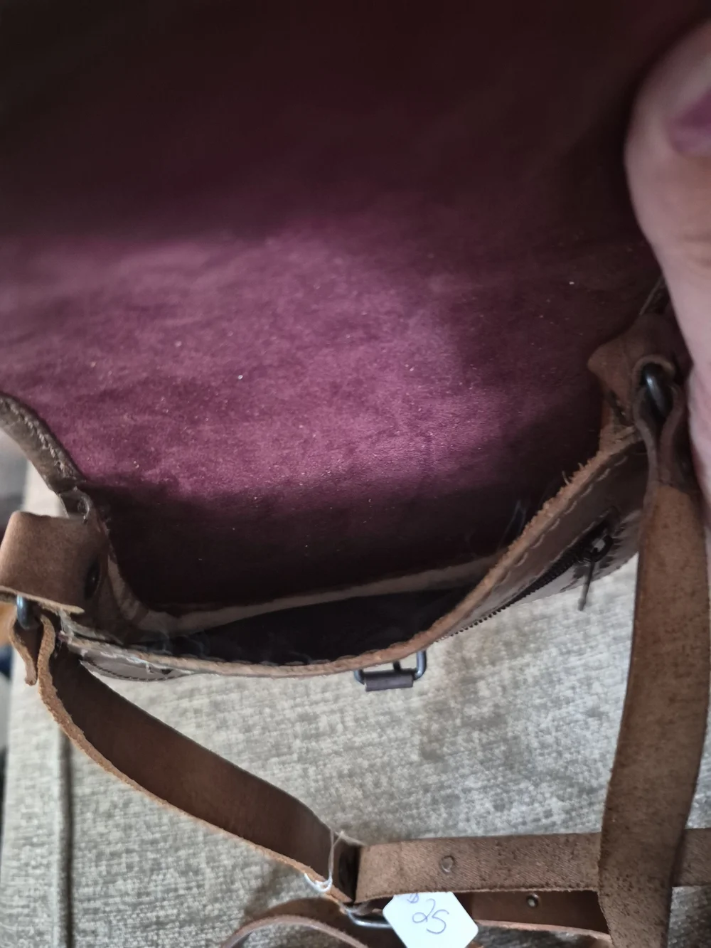 None brown leather