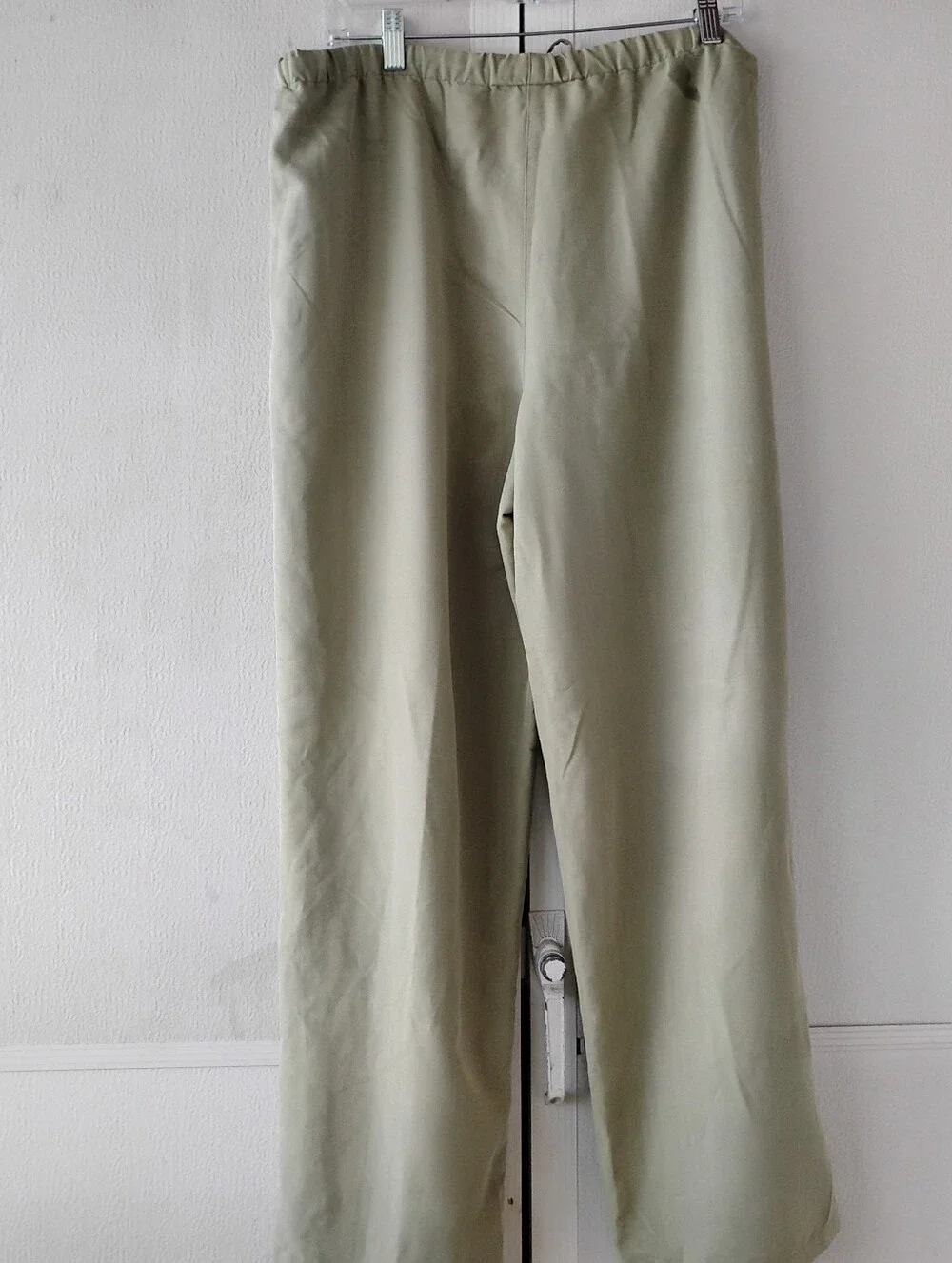 Men's Olive Green Straight-Leg Drawstring Pants