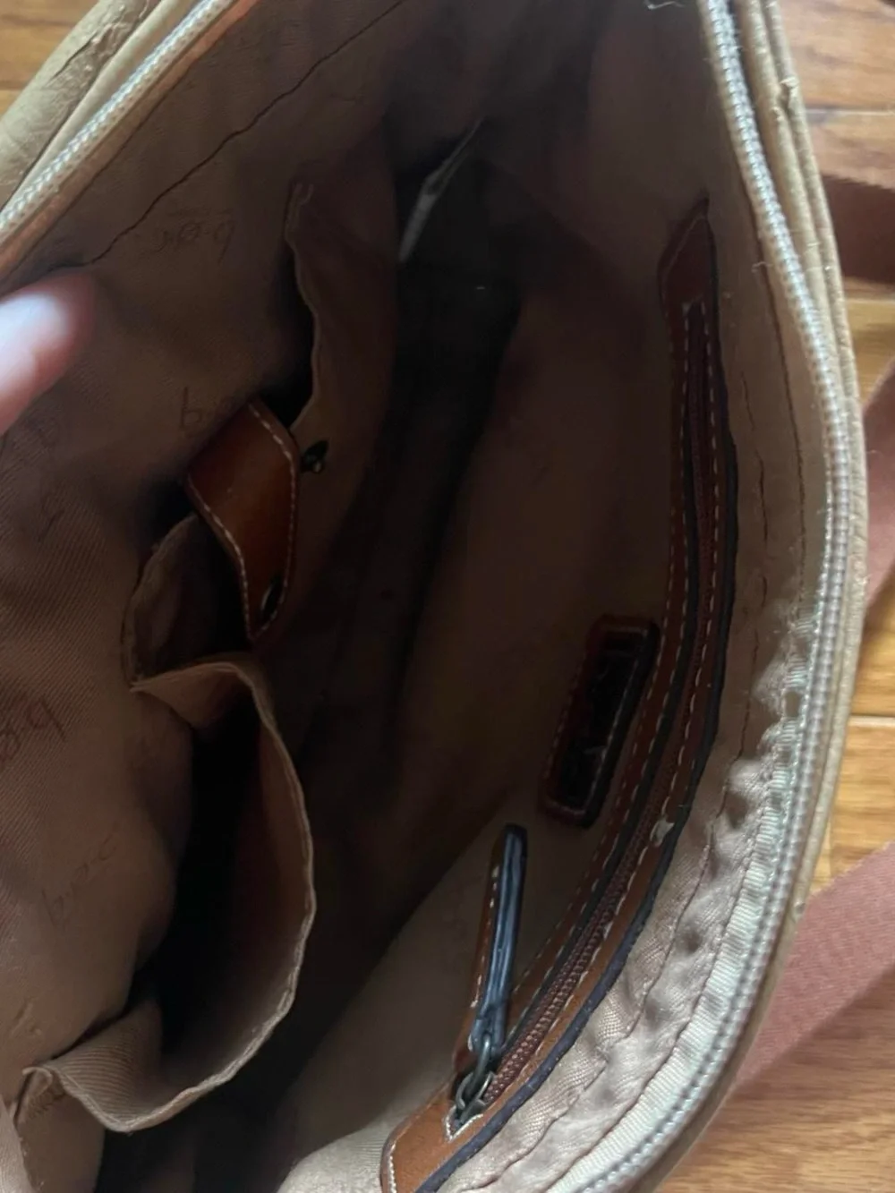 b.o.c. Y2K Two-Tone Brown Crossbody Messenger Bag Purse