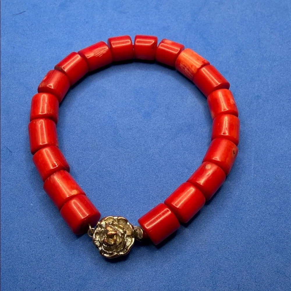 Coral 🪸‎ Elegant Red coral 🪸 Beaded Bracelet