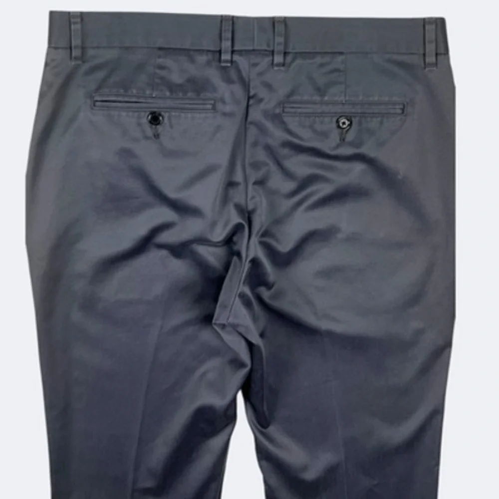 Bonobos Friday Pants Men 34x32 Gray Straight Leg Cotton Chino Casual Work Smooth