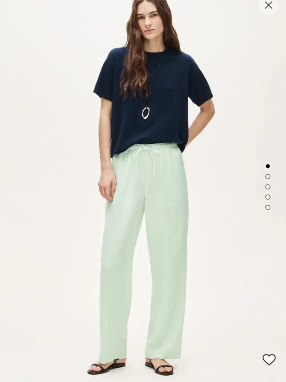 NWT J. Crew Soleil Pant in Linen, Mint Green, Size Small