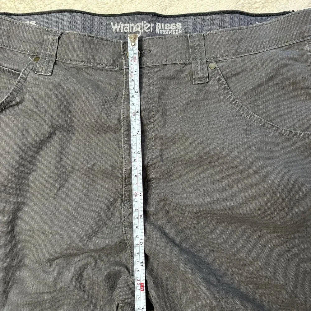 Wrangler Riggs Ranger Workwear Pants Mens 37x32  Ripstop Relaxed Fit Double Knee