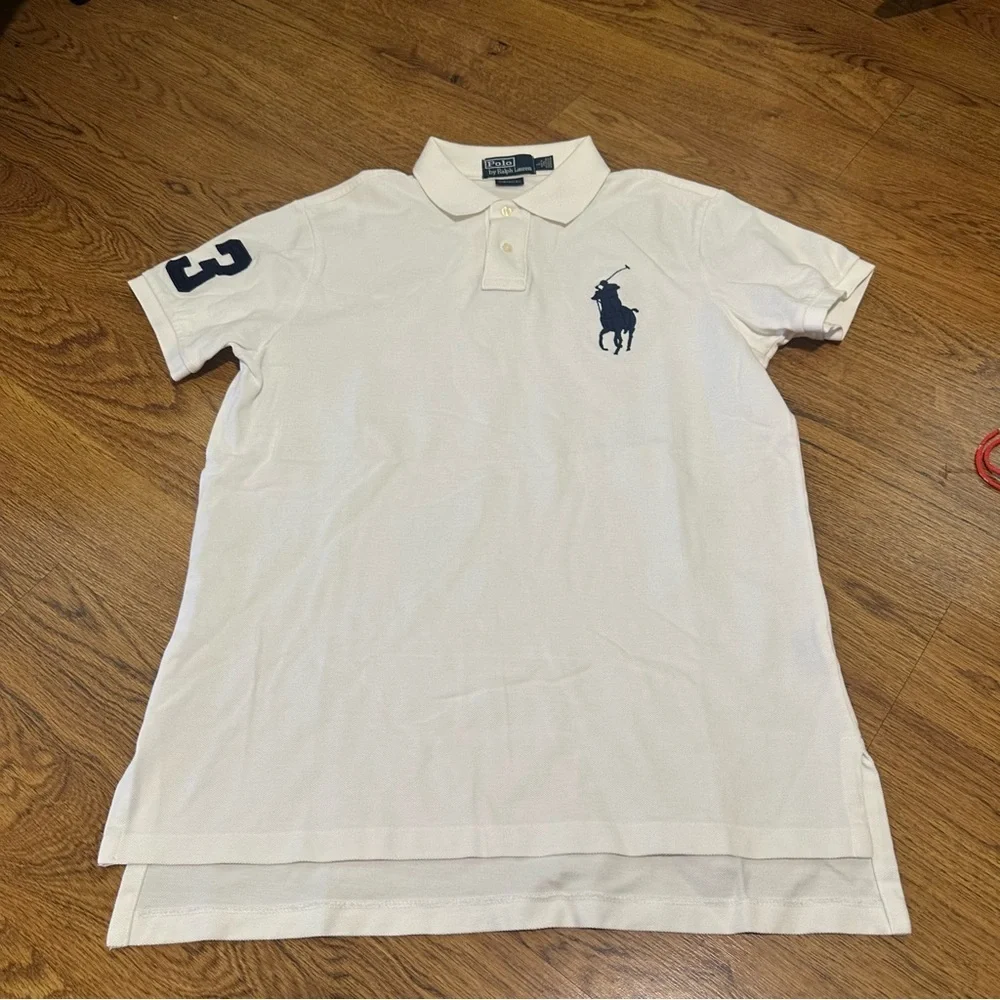 Polo Ralph Lauren Classic White Polo Shirt size large big pony short sleeve