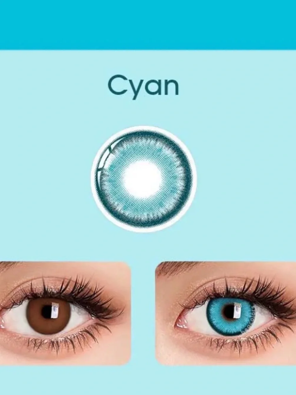 Mislens bright cyan