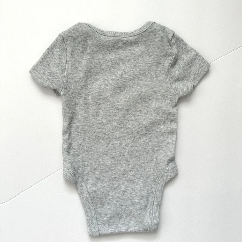 Gender Neutral Gray Disney Mickey and Minnie Onesie Size 3M