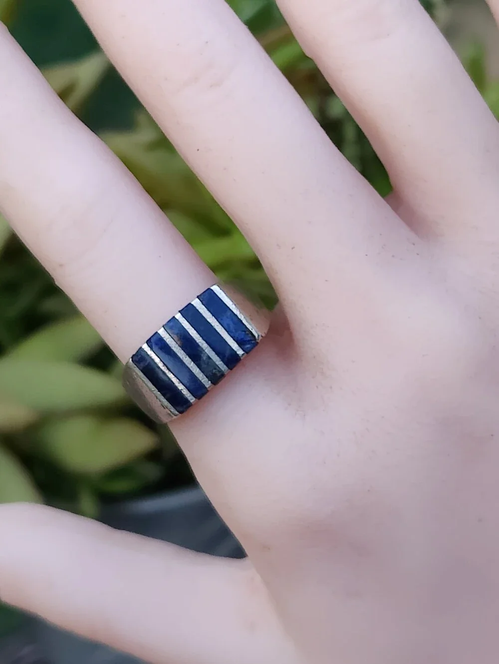 Vintage Sterling Taxco Lapis Lazuli Ring