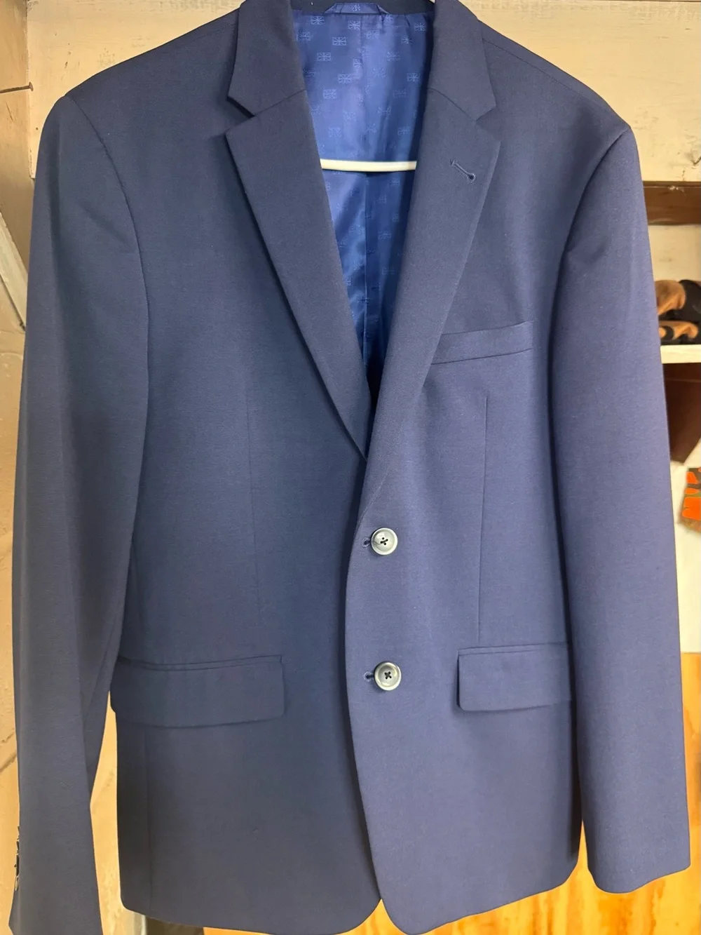 Ben Sherman Navy Blazer Two-Button Sport Coat